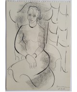 Brian Midlane - Portrait of A Seated Woman