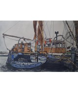 Hugh Knollys - Boats at Harwich, Essex