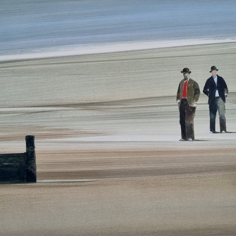 John Bond - Two Men on a Norfolk Beach