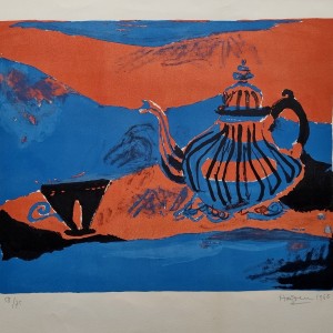 Henri Hayden - 'Red and Blue Teapot' 1968