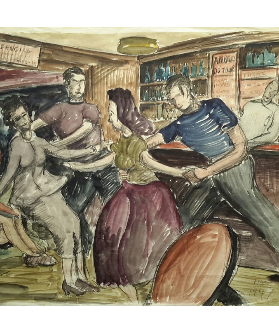 Noel Brannan - Dancing in a French Bar 1947